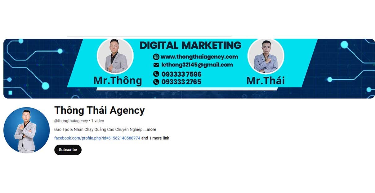 KÊNH YOUTUBE CỦA THÔNG THÁI AGENCY